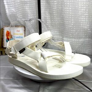 (S2) Teva Original White SandalsUniversal 1003987 Women's Size 8